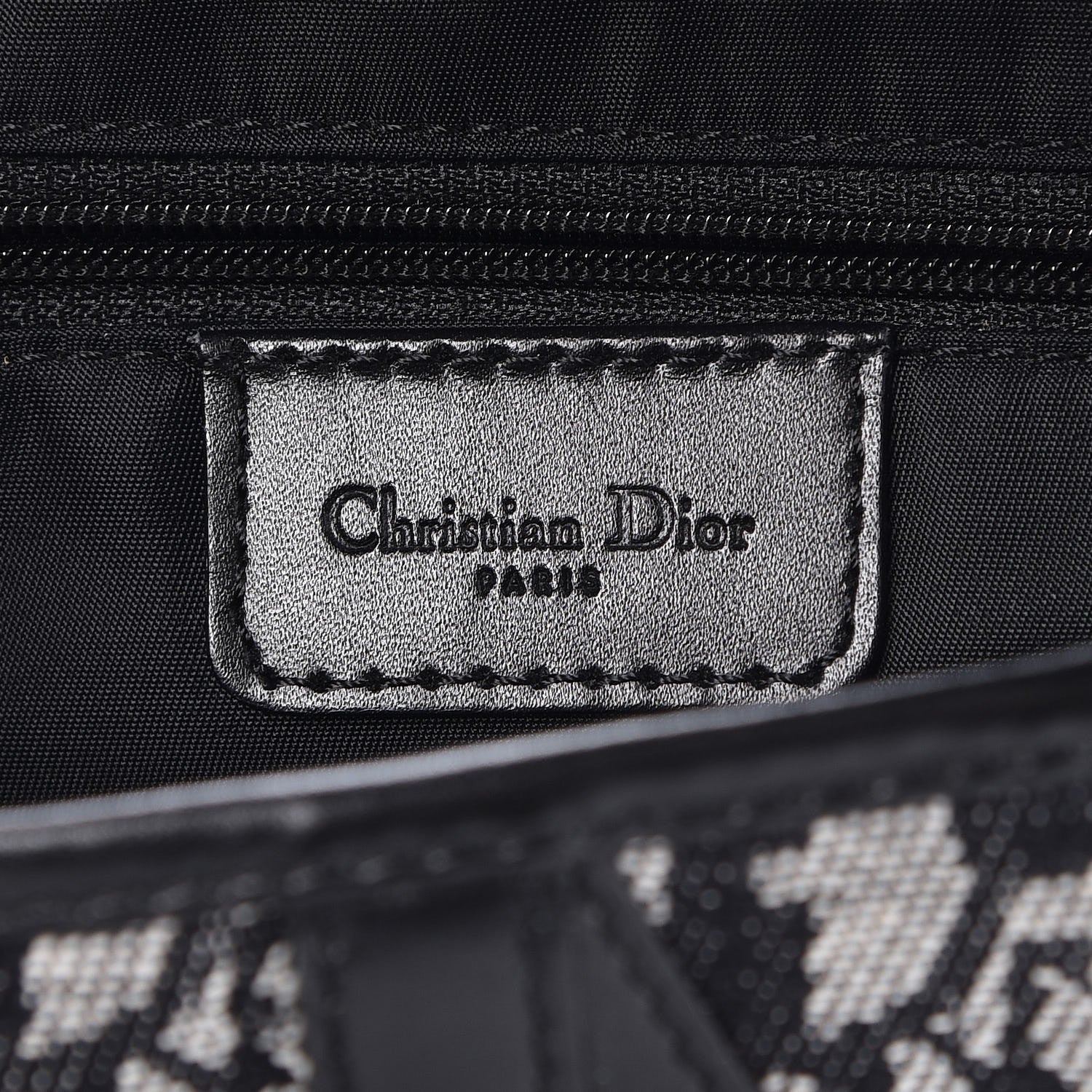 Christian Dior Monogram Saddle Bag Black 6 of 7