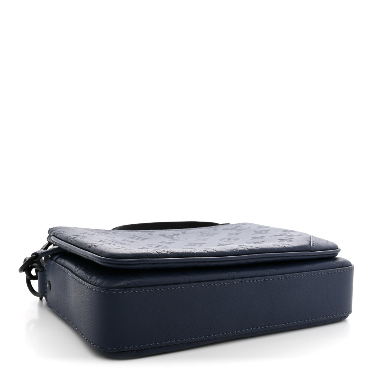 Louis Vuitton Calfskin Monogram Shadow Trio Messenger Navy 4 of 9