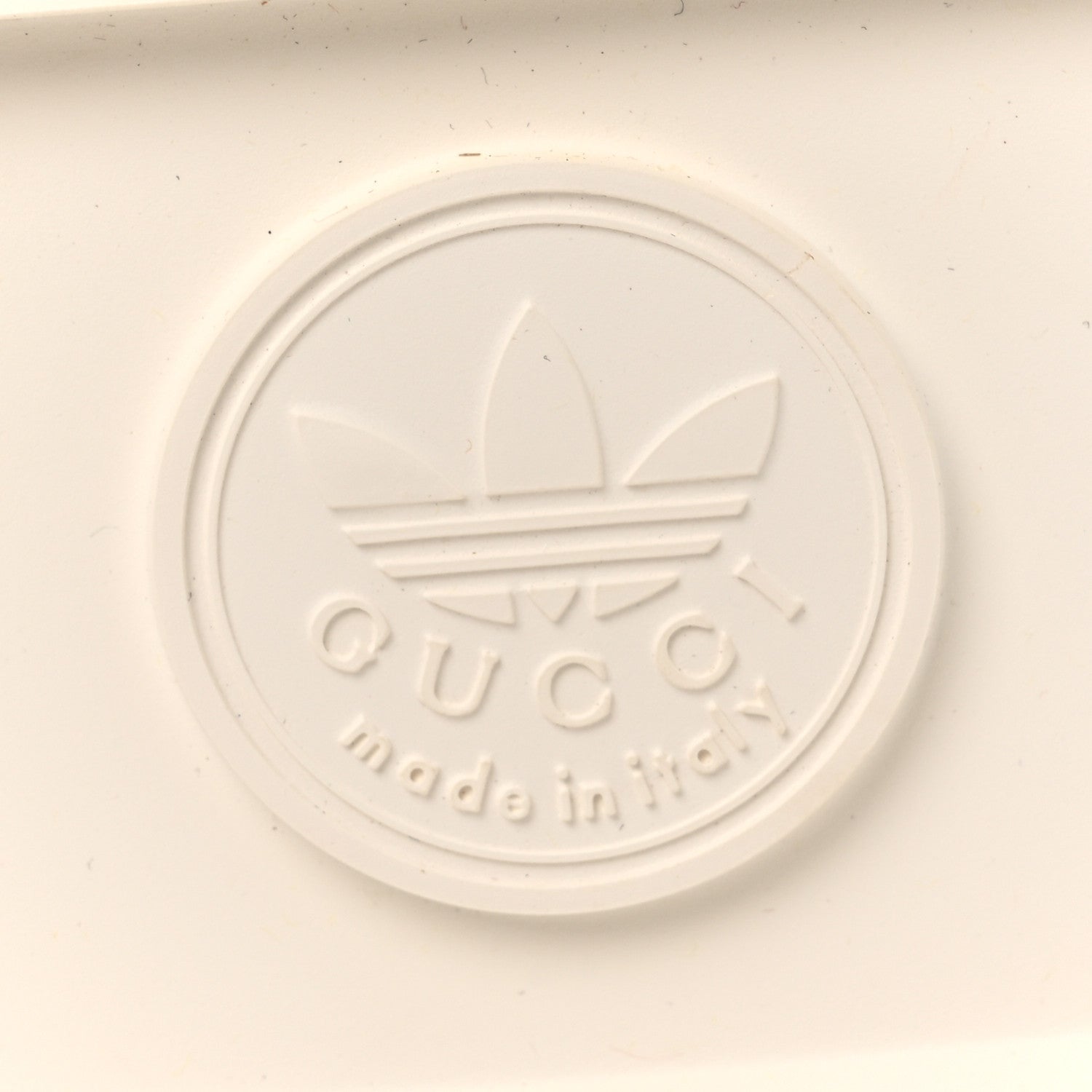 Gucci X ADIDAS Terry Cloth Trefoil GG Monogram Womens Platform Sandals 37 Smile Yellow Off White 8 of 10