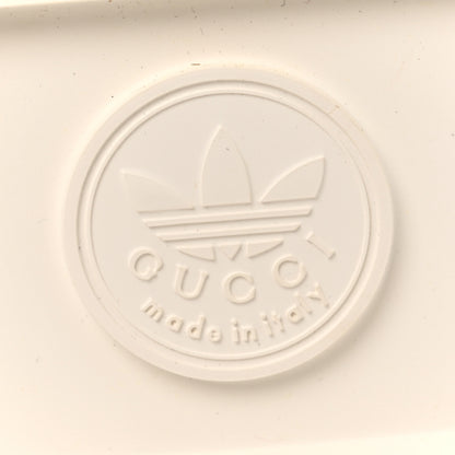 Gucci X ADIDAS Terry Cloth Trefoil GG Monogram Womens Platform Sandals 37 Smile Yellow Off White 8 of 10