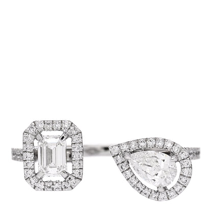 Messika 18K White Gold Diamond .70ct My Twin Moi & Toi Ring 53 6.25 1 of 7