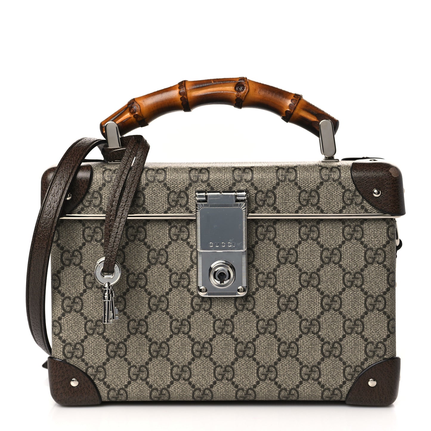 GG Supreme Monogram Globe-Trotter Beauty Case Brown