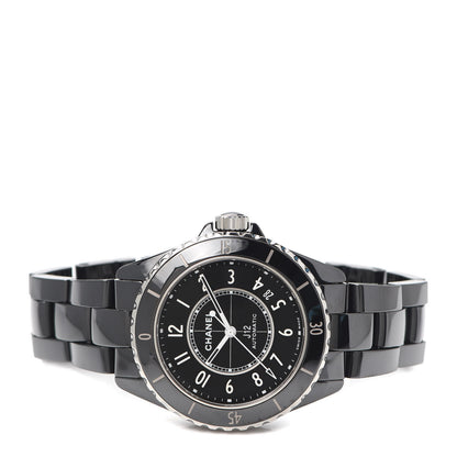 Chanel Stainless Steel Ceramic 38mm J12 Automatic Watch Black 2 of 7
