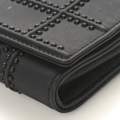 Christian Dior Ultra Matte Calfskin Studded Diorama Croisiere Chain Wallet Black 10 of 11