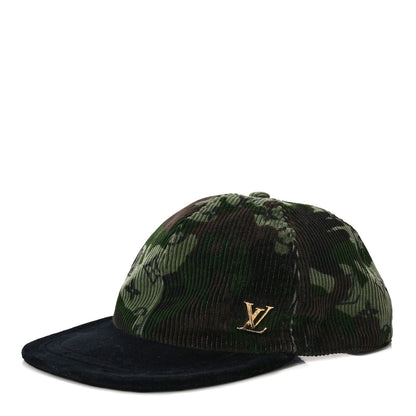 Louis Vuitton Camoflauge Velvet Monogram Cap Black 1 of 8