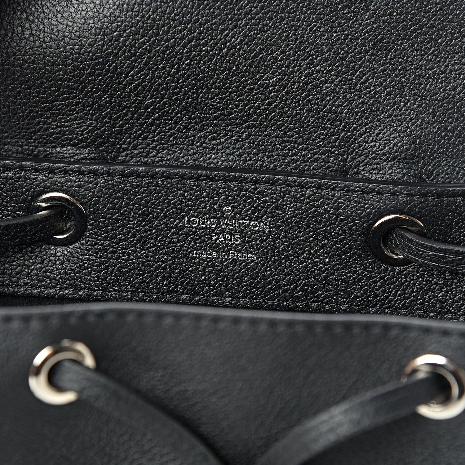 Louis Vuitton Calfskin Lockme Mini Backpack Black 5 of 12