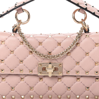 Valentino Garavani Nappa Small Rockstud Spike Shoulder Bag Water Rose 4 of 9