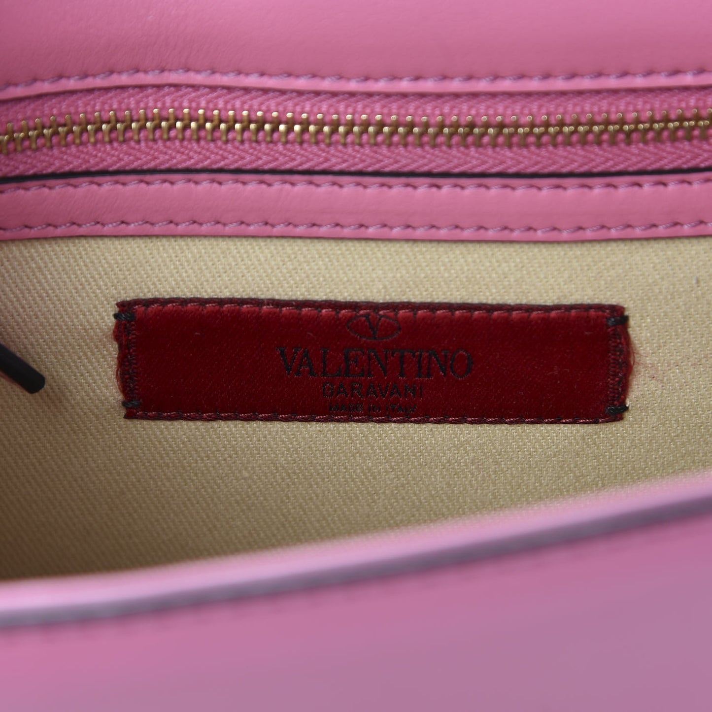 Vitello Small Glam Lock Rockstud Flap Rose Violet