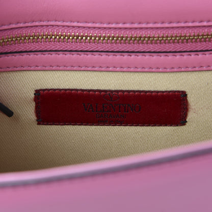 Valentino Garavani Vitello Small Glam Lock Rockstud Flap Rose Violet 7 of 8