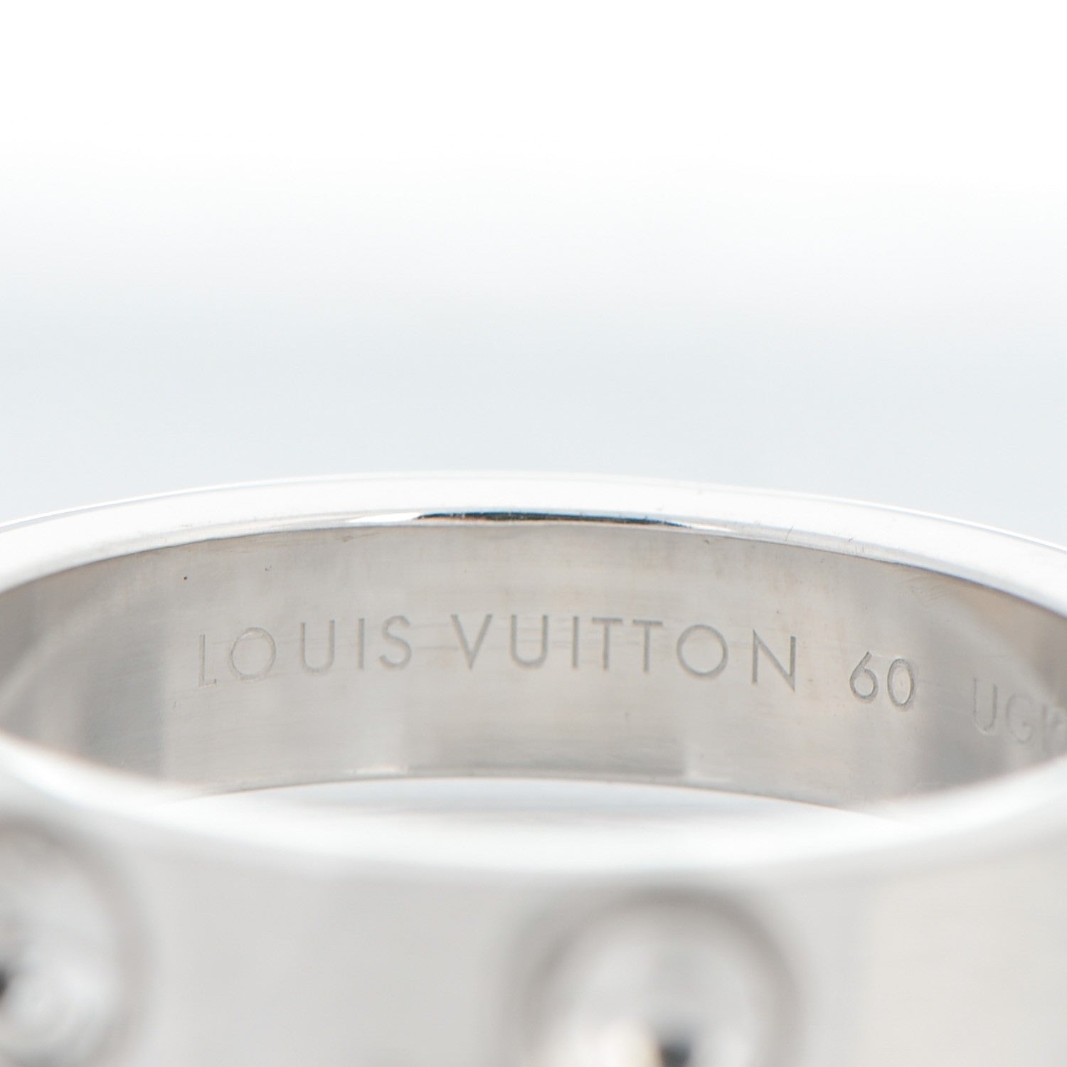 Louis Vuitton 18K White Gold Empreinte Ring with Case 60 9 4 of 9