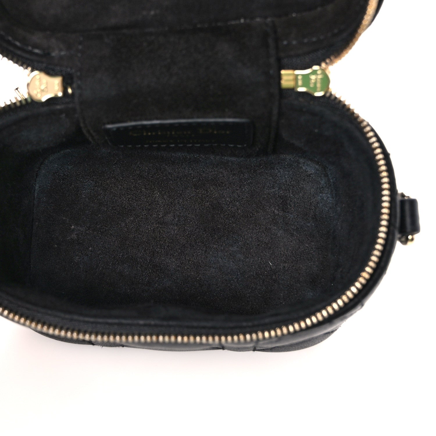 Christian Dior Lambskin Cannage Micro Lady Dior Vanity Case Black 5 of 9