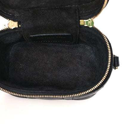 Christian Dior Lambskin Cannage Micro Lady Dior Vanity Case Black 5 of 9