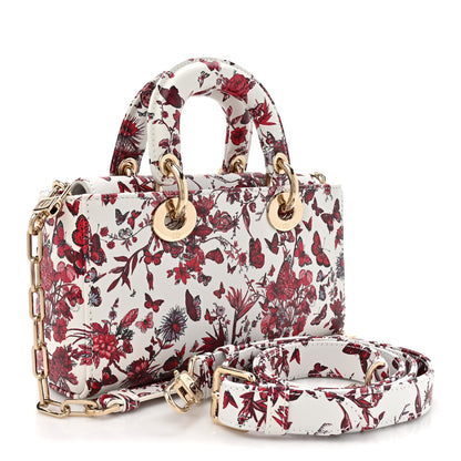 Christian Dior Calfskin Bead Embroidered Ramage Butterfly Lady D-Joy White 2 of 9