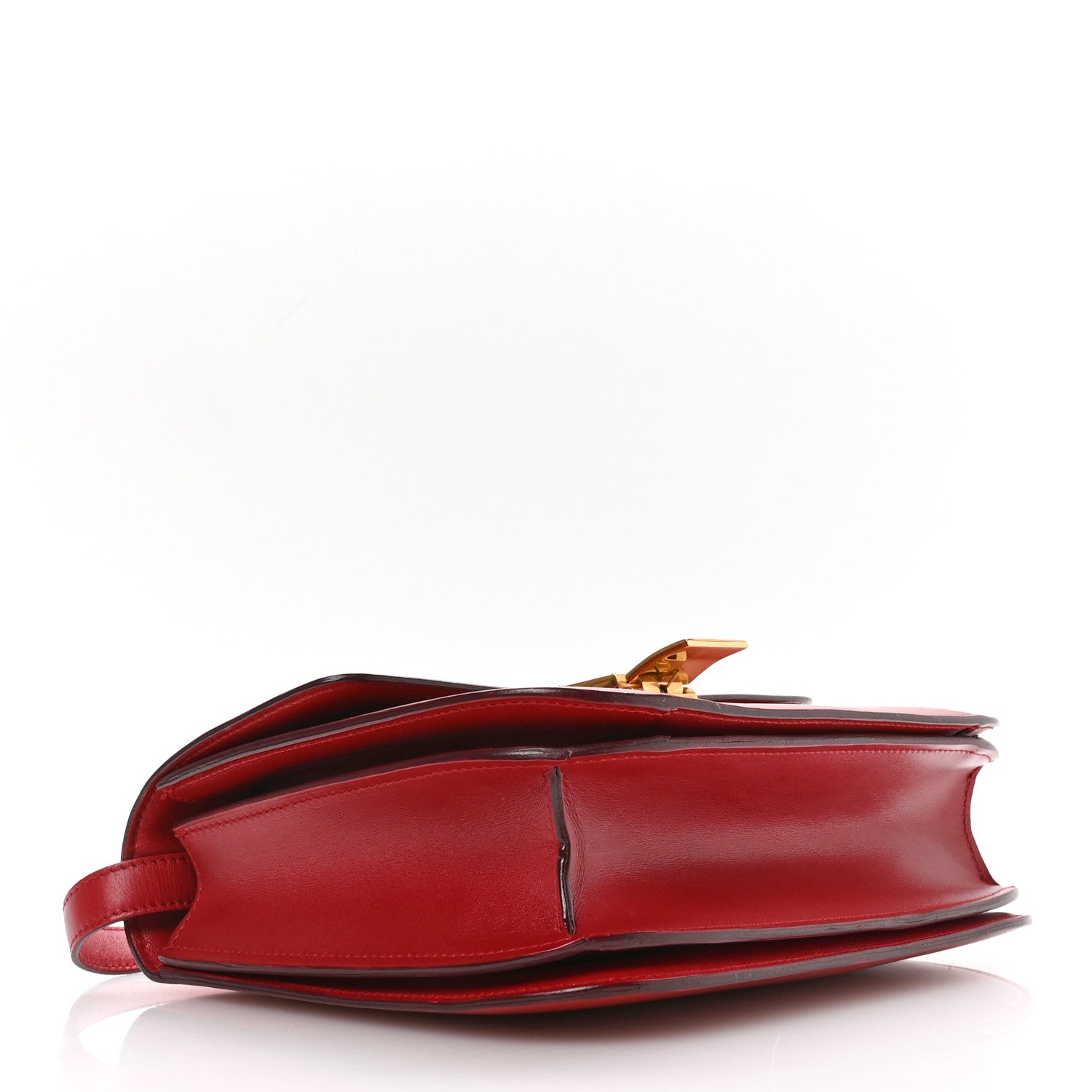 Celine Box Calfskin Medium Classic Box Flap Bag Red 4 of 11