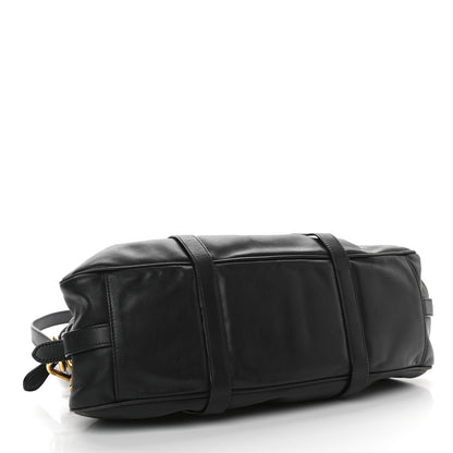 Prada Soft Calf Shopping Satchel Black 3 of 9