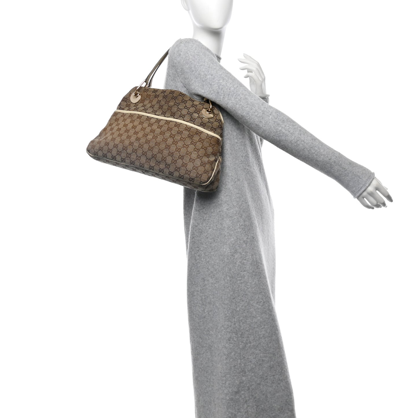 Monogram Medium Eclipse Shoulder Bag Off White