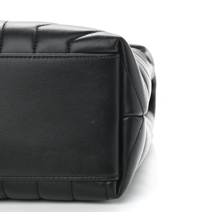 Saint Laurent Calfskin Y Quilted Monogram Medium Loulou Chain Satchel Black 10 of 11