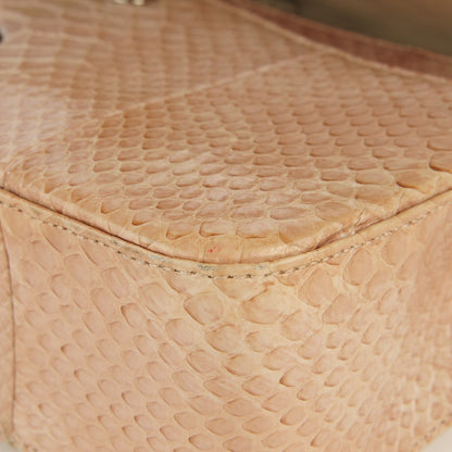 Chanel Python Medium Double Flap Pink 9 of 20