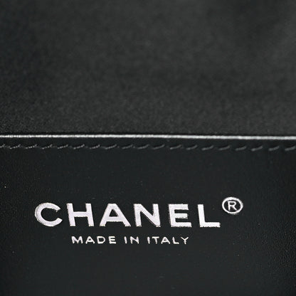 Chanel Shiny Crumpled Calfskin Quilted Small Chanel 25 Handbag Black 6 of 11