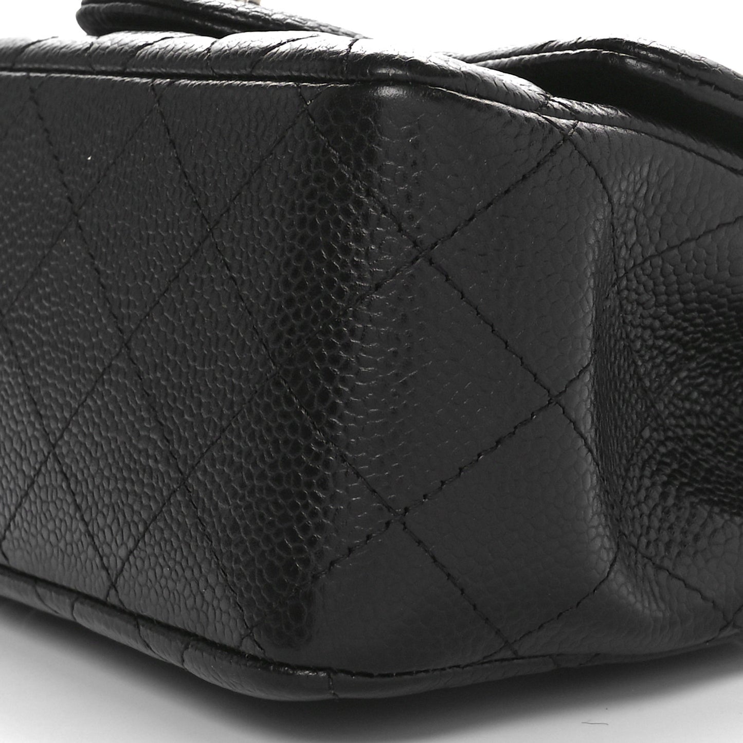 Caviar Quilted Mini Square Flap Black