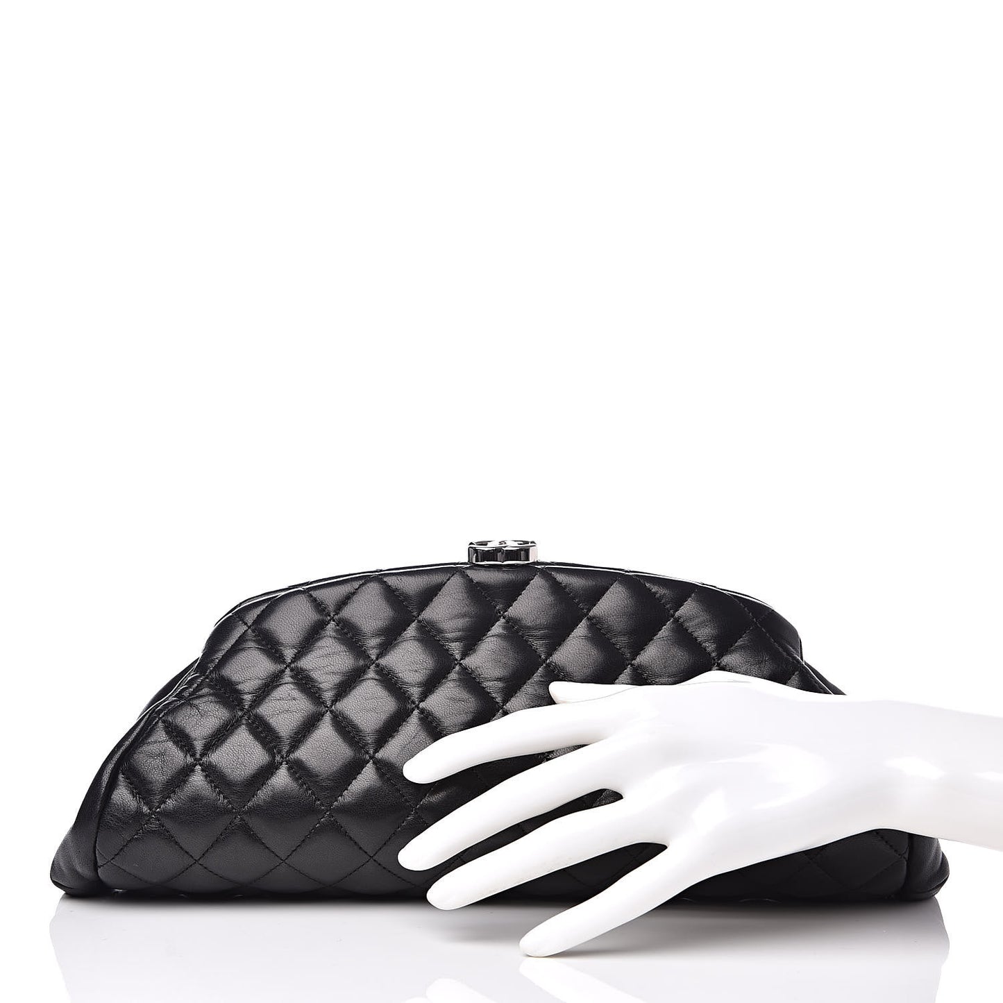 Lambskin Quilted Timeless Clutch Black