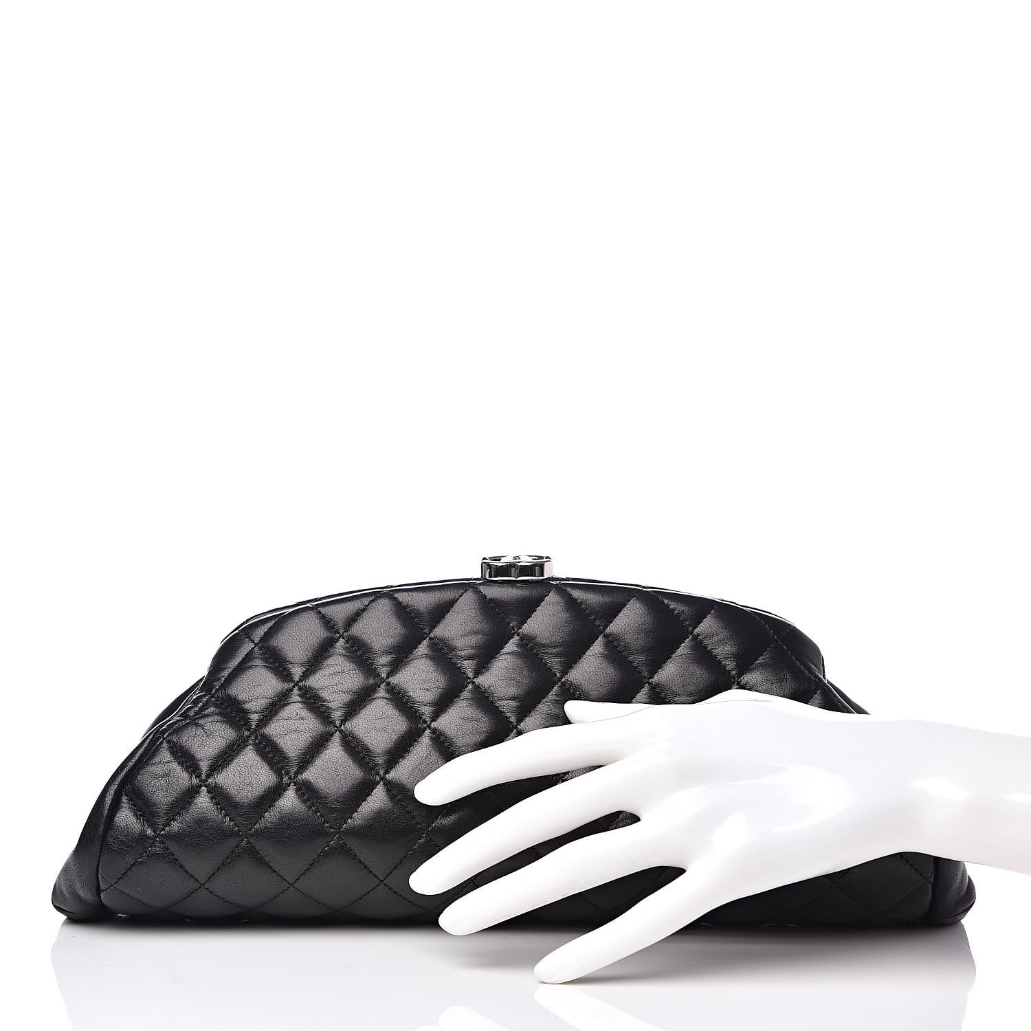 Chanel Lambskin Quilted Timeless Clutch Black 2 of 11