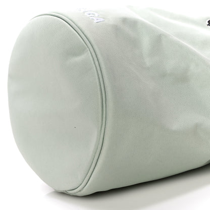 Balenciaga Recycled Sport Nylon Logo Embroidered Wheel Drawstring Bucket Bag Light Green White 9 of 9
