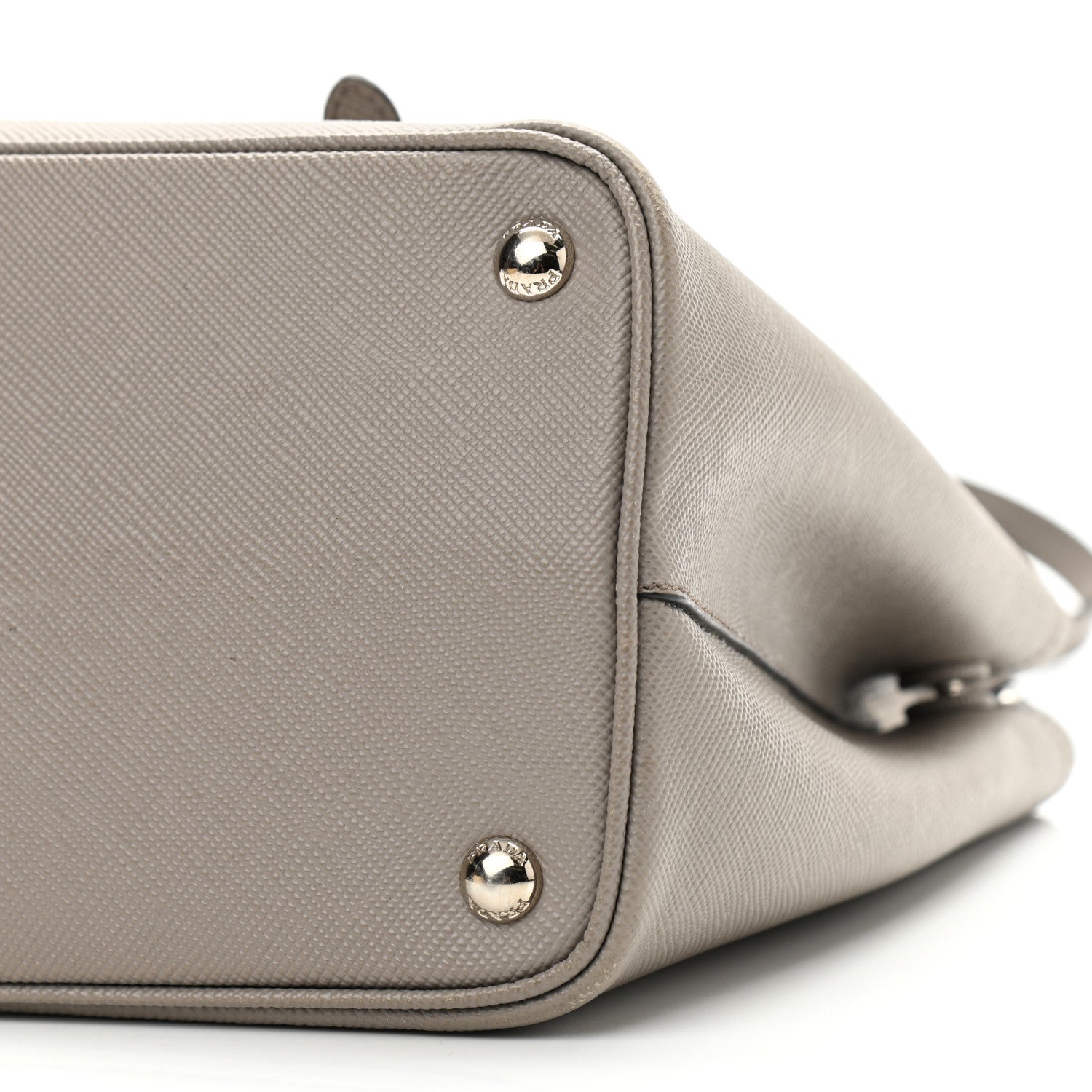 Prada Saffiano Cuir Small Double Handle Tote Argilla 9 of 15