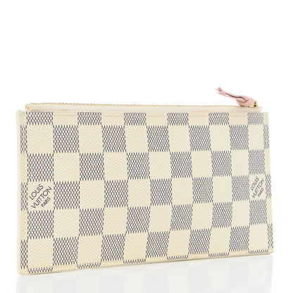 Louis Vuitton Damier Azur Felicie Chain Wallet Zippered Insert Rose Ballerine 3 of 6