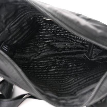 Prada Re-Nylon Vela Saffiano Pocket Double Zip Shoulder Bag Black 5 of 10