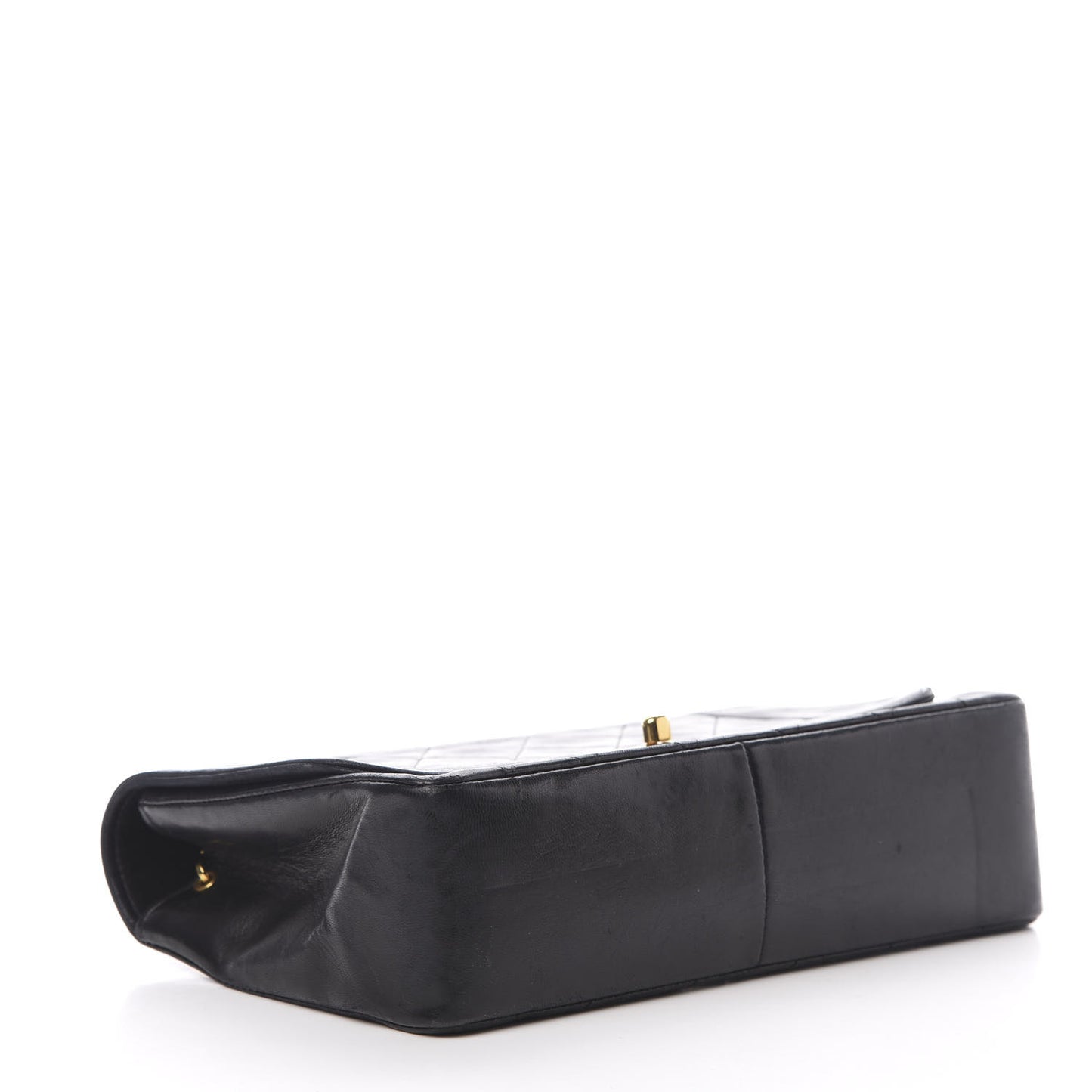 Lambskin Quilted Medium Single Flap Black