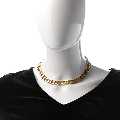 Christian Dior Metal Danseuse Etoile Chain Choker Necklace Gold 2 of 5