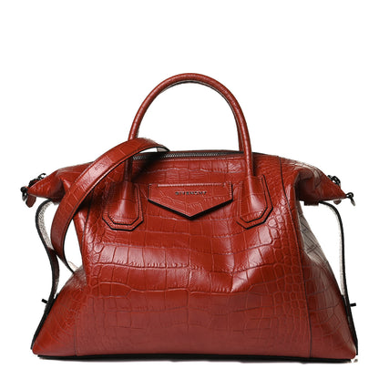 Givenchy Calfskin Crocodile Embossed Medium Soft Antigona Paprika 1 of 16