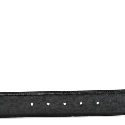 Gucci Azalea Calfskin Enamel Monochrome Double G Belt 100 40 Black 3 of 5