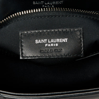 Saint Laurent Calfskin Y Quilted Monogram Toy Loulou Crossbody Bag Black 7 of 12