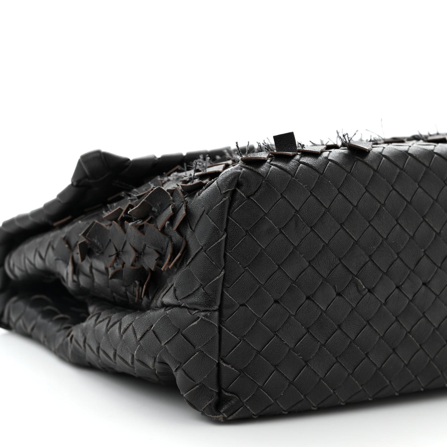 Nappa Intrecciato Fringe Flap Black