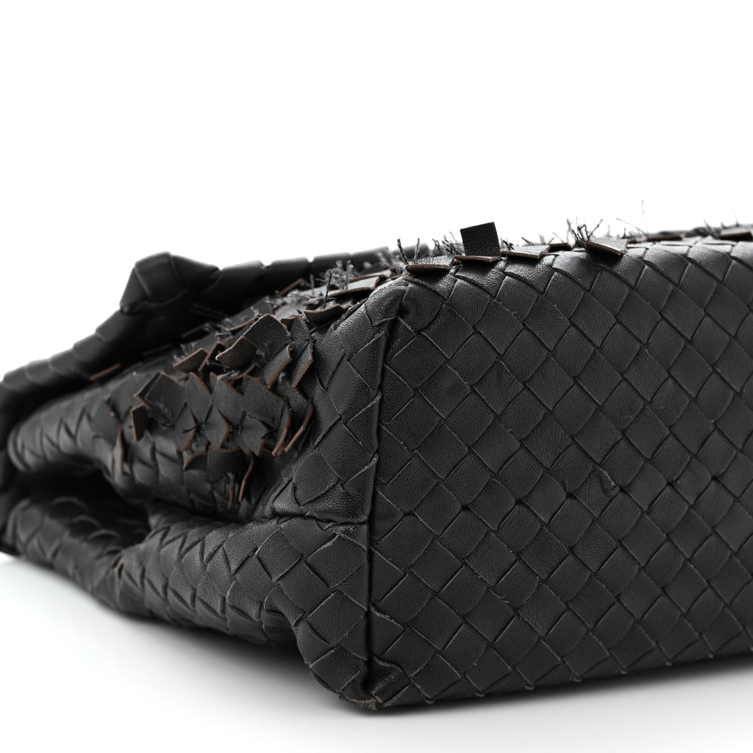 Bottega Veneta Nappa Intrecciato Fringe Flap Black 9 of 10