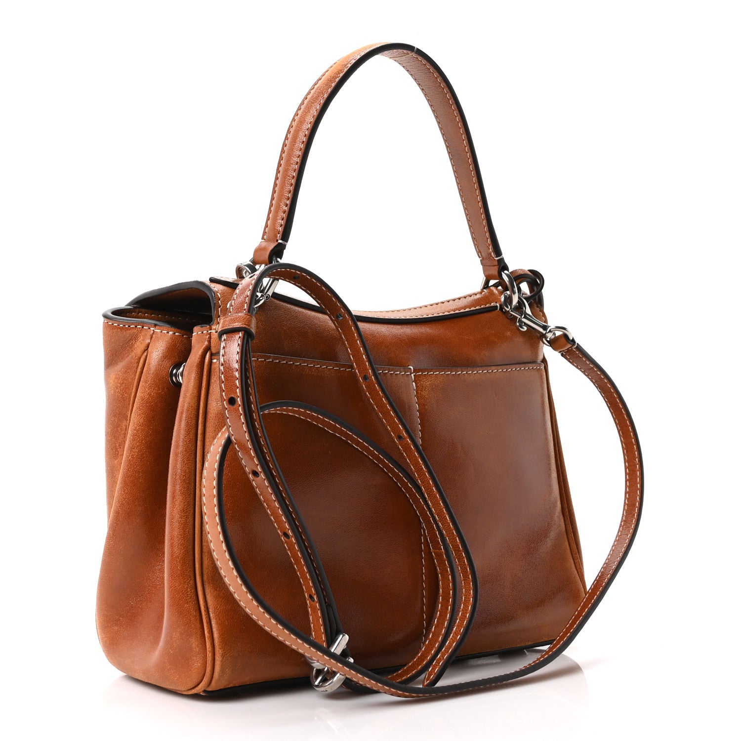 Balenciaga Vegetable Tanned Lambskin Mini Rodeo Top Handle Handbag Tan Cowboy 4 of 21
