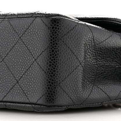 Chanel Caviar Quilted Medium Double Flap Black 10 of 11