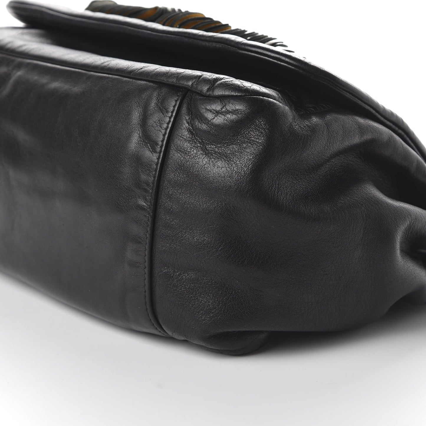 Lambskin CC Disc Accordion Flap Black