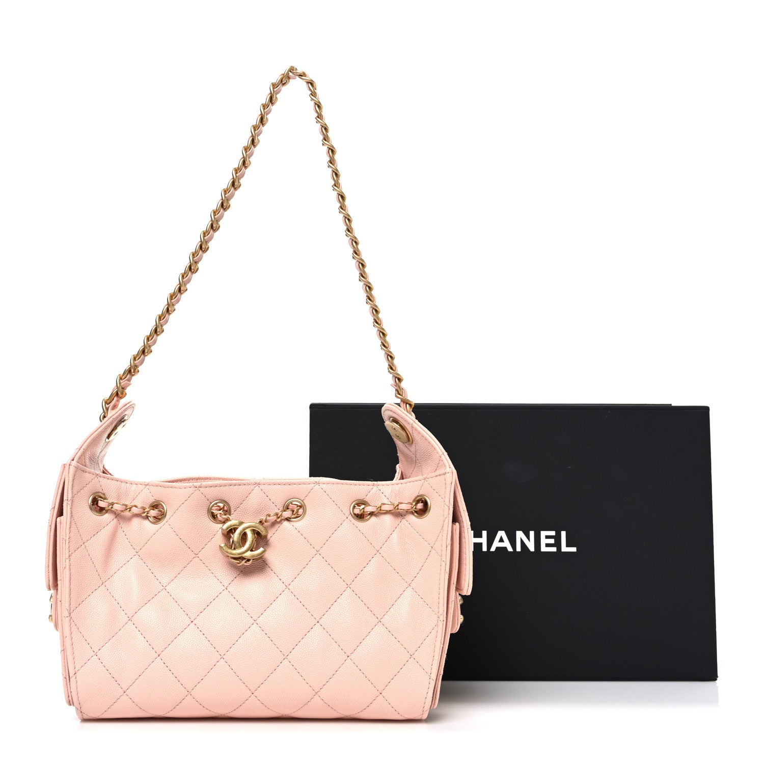 Chanel Caviar Quilted Mini Chanel 25 Handbag Light Pink 11 of 11
