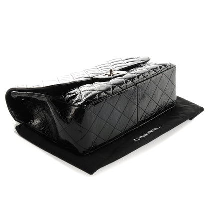 Chanel Distressed Patent Jumbo Single Flap Black 4 of 8