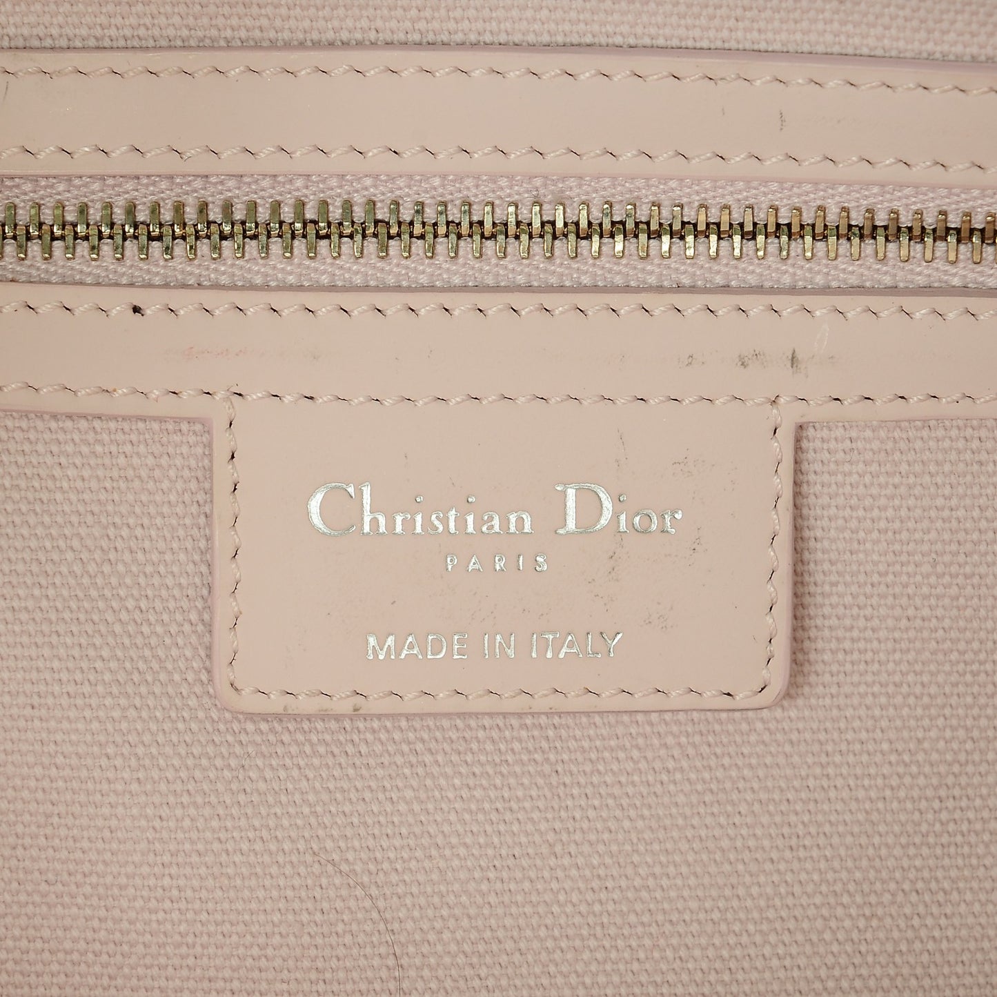 Coated Canvas Cannage Panarea Shopping Tote Light Pink