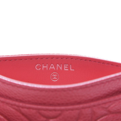 Chanel Caviar Camellia Embossed Card Holder Pink 6 of 11