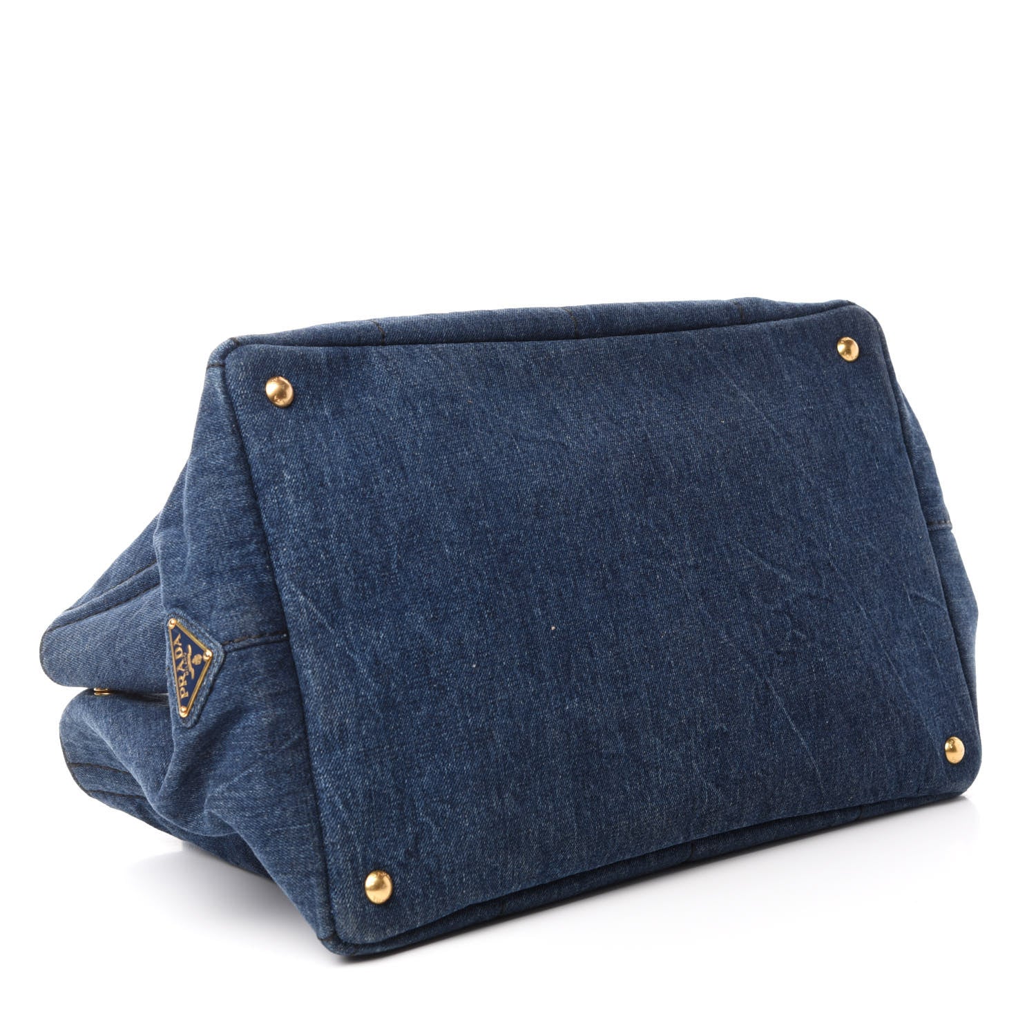 Prada Denim Logo Tote Avio 4 of 10
