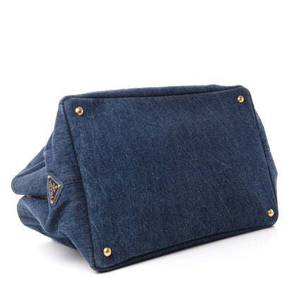Prada Denim Logo Tote Avio 4 of 10