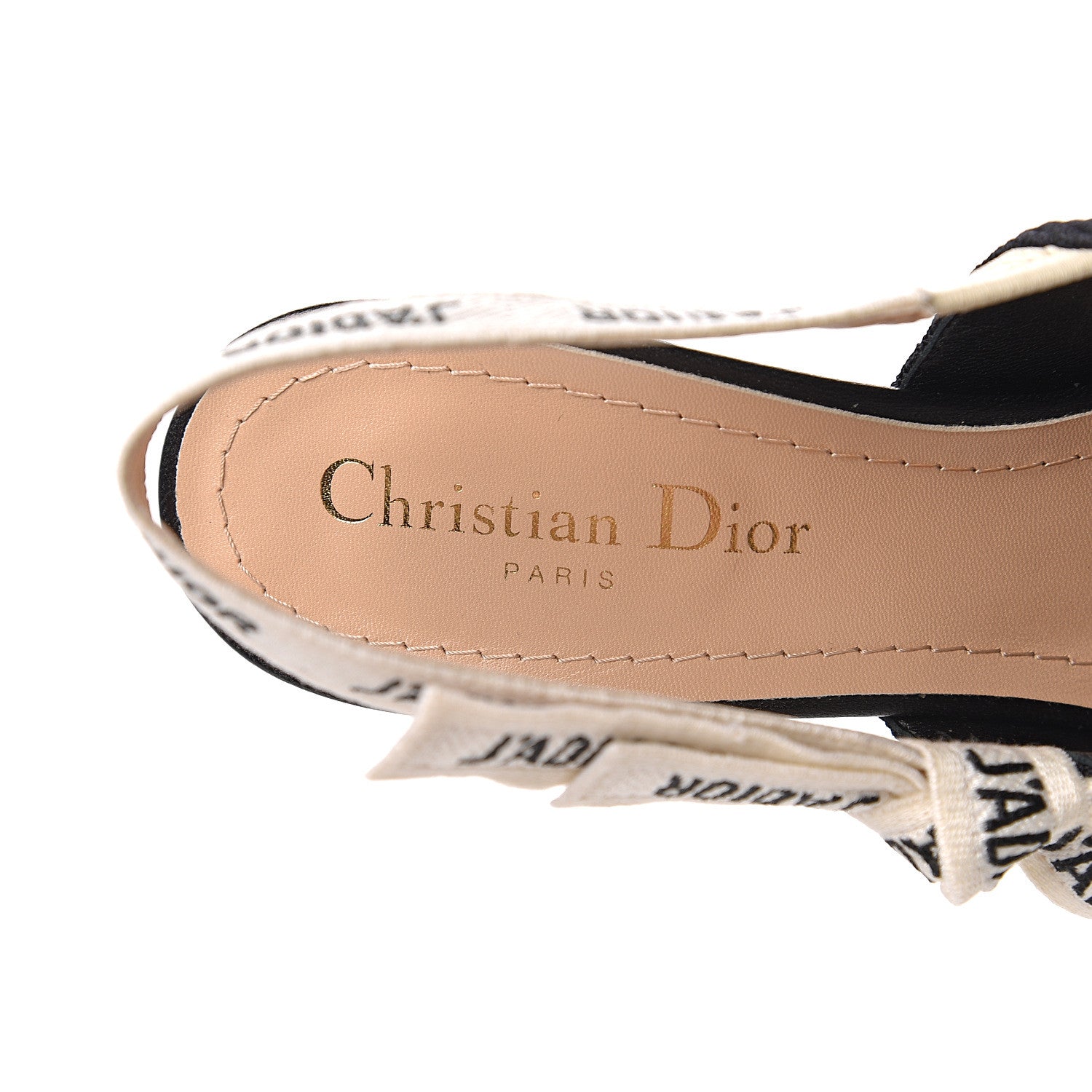 Christian Dior Technical Canvas Ribbon J Adior Slingback 65mm Pumps 38 Black 7 of 11