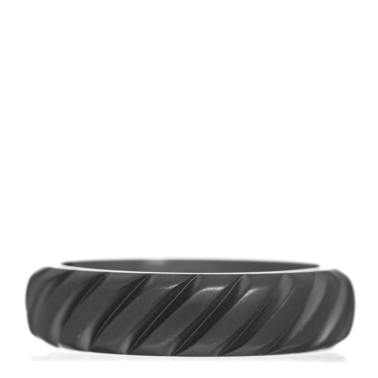David Yurman Black Titanium 6mm Cable Band Ring 59 8.75 3 of 4