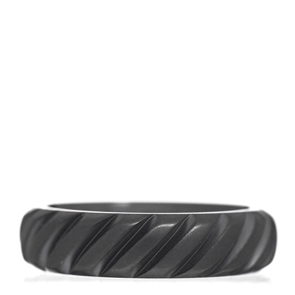 David Yurman Black Titanium 6mm Cable Band Ring 59 8.75 3 of 4