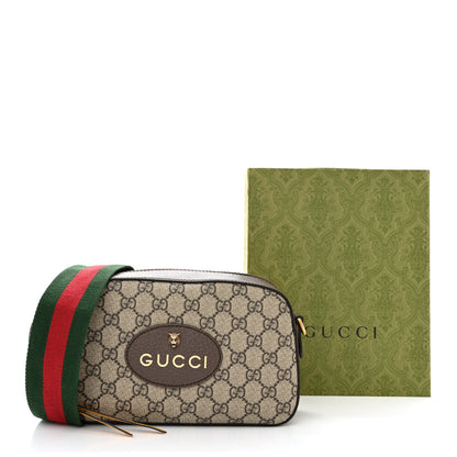 Gucci GG Supreme Monogram Web Neo Vintage Shoulder Bag Beige New Acero Crop 12 of 12